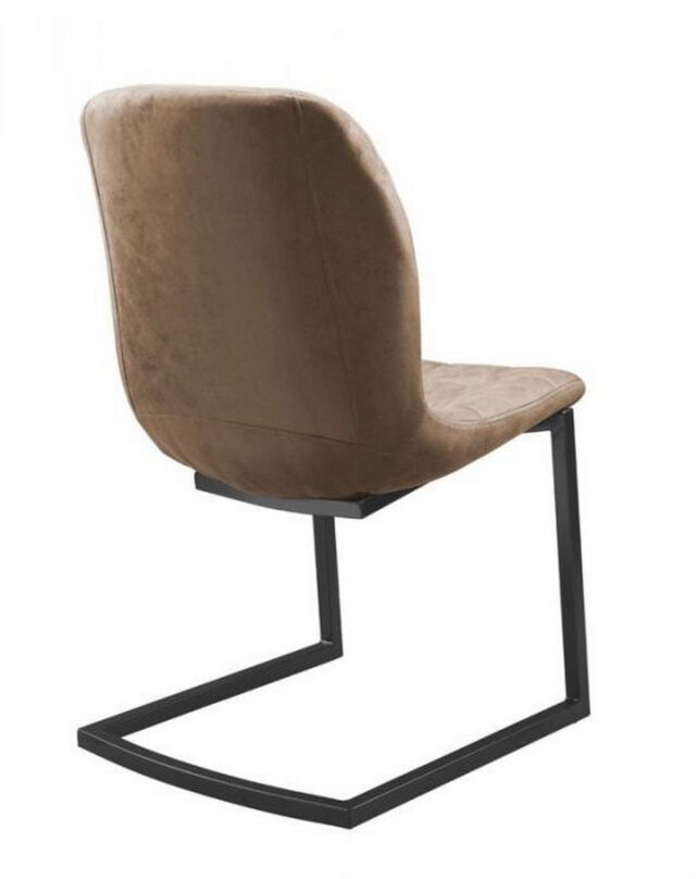 Eetkamerstoel Savannah Zwart 8211 Stof Soft Cognac