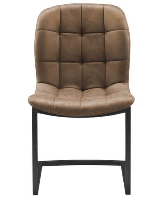 Eetkamerstoel Savannah Zwart 8211 Stof Soft Cognac