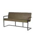Eetkamerbank Denmark - Army green - Microfiber - 155 cm