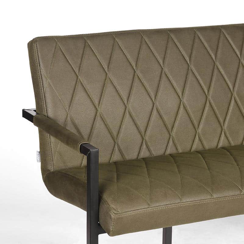 Eetkamerbank Denmark 8211 Army Green 8211 Microfiber 8211 155 Cm