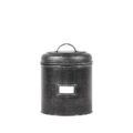 Opbergblik - Zwart - Metaal - M - 14x14x20 cm