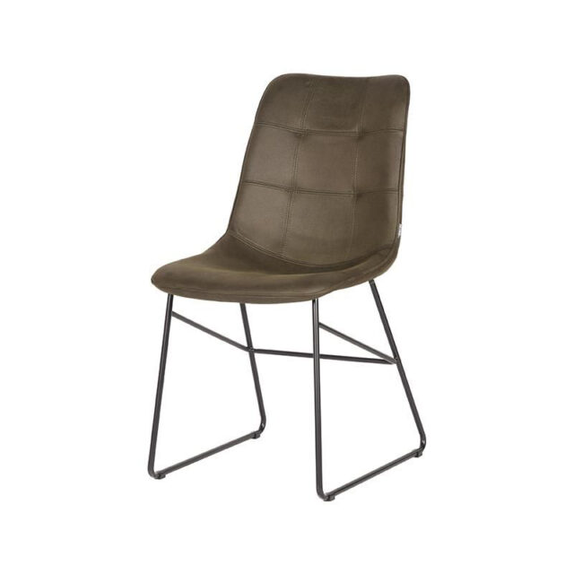 Eetkamerstoel Slim 8211 Army Green 8211 Microfiber Minimale Bestelling 2 Stuks