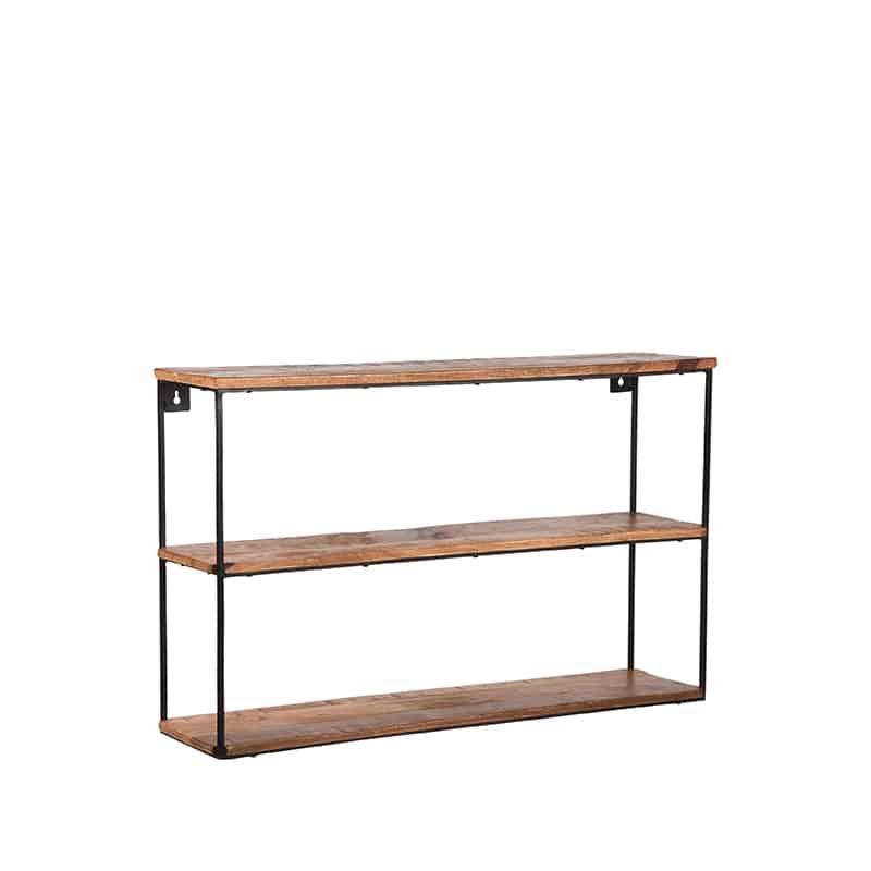 Wanddecoratie Vintage Wandplank 8211 Rough 8211 Mangohout 8211 L