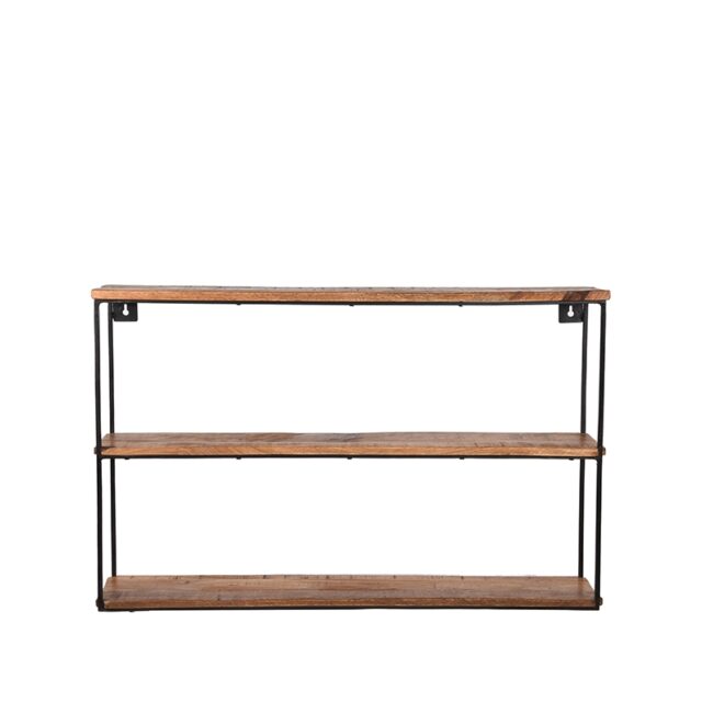 Wanddecoratie Vintage Wandplank 8211 Rough 8211 Mangohout 8211 L