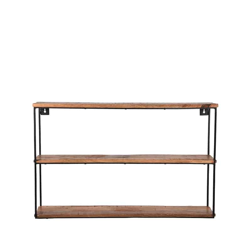 Wanddecoratie Vintage Wandplank 8211 Rough 8211 Mangohout 8211 L