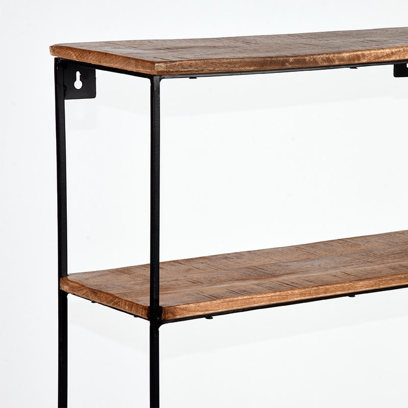 Wanddecoratie Vintage Wandplank 8211 Rough 8211 Mangohout 8211 L