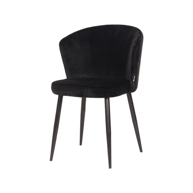 Eetkamerstoel Wave 8211 Zwart 8211 Fluweel Minimale Bestelling 2 Stuks