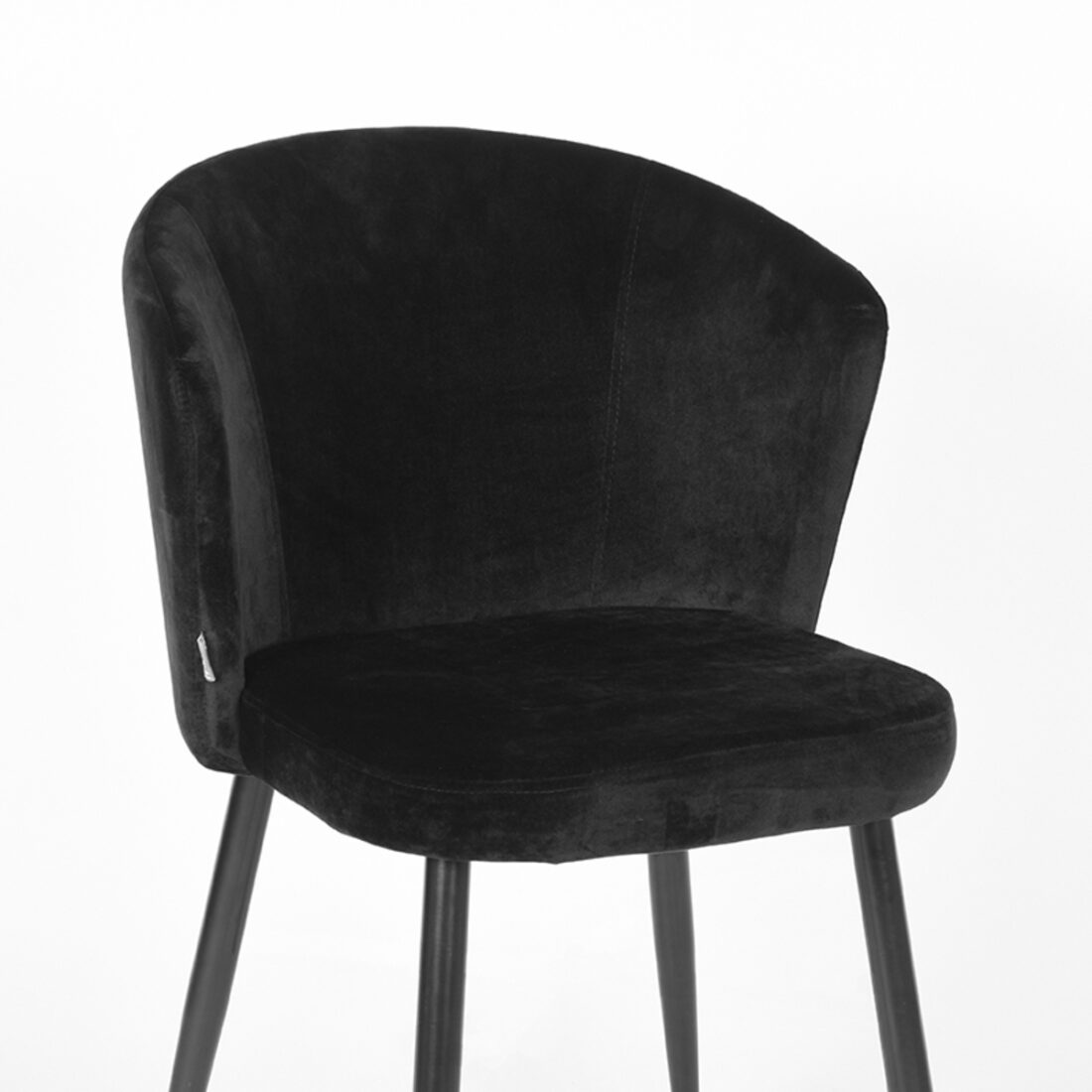 Eetkamerstoel Wave 8211 Zwart 8211 Fluweel Minimale Bestelling 2 Stuks