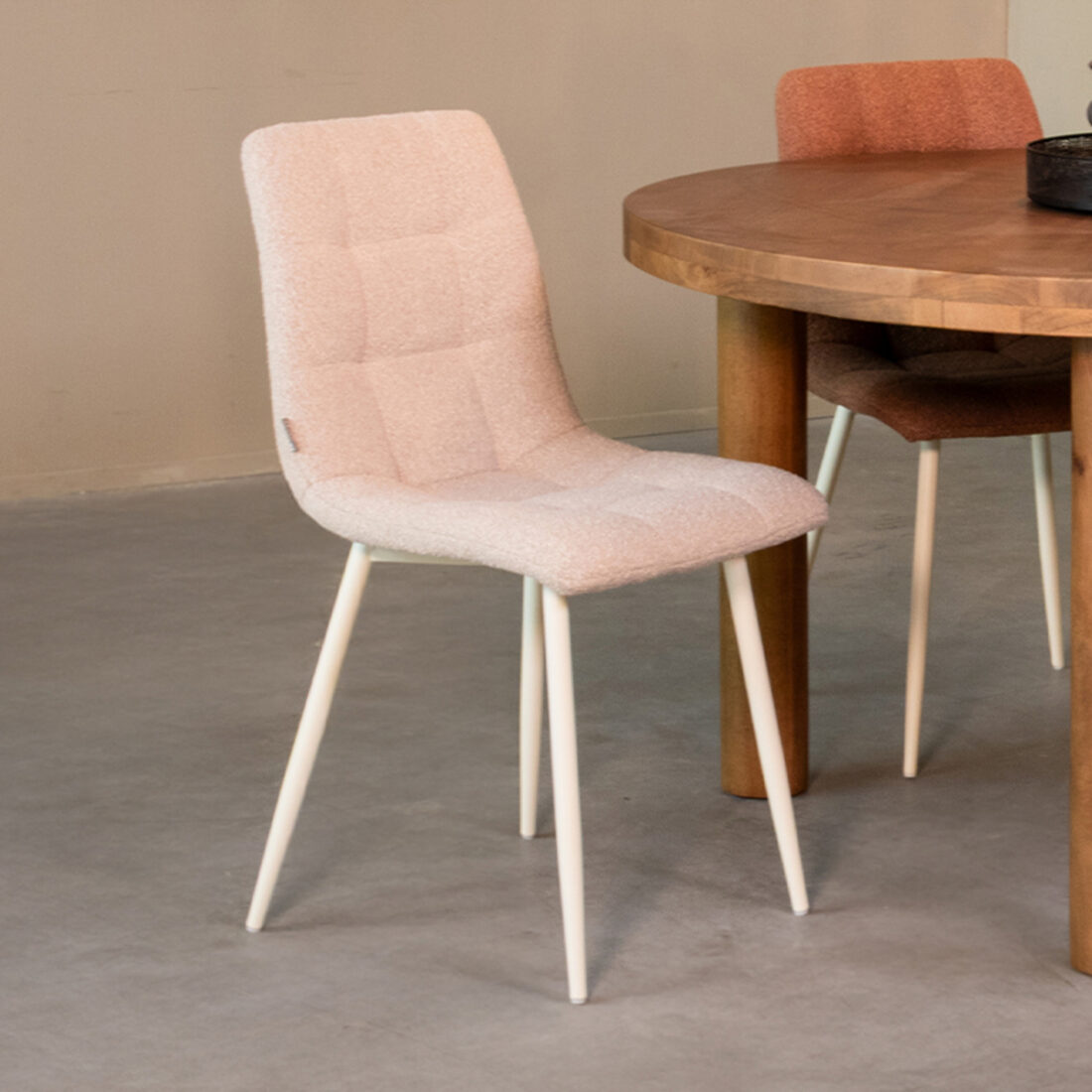 Eetkamerstoel Nino 8211 Naturel 8211 Boucle Minimale Bestelling 2 Stuks