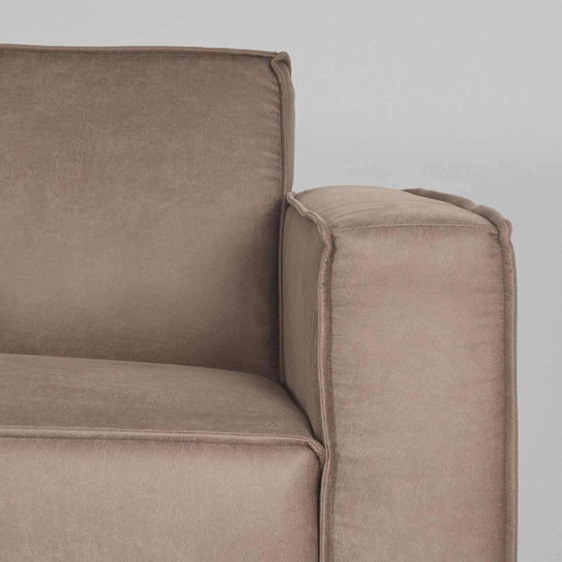 Label51 Bank Kay 8211 Taupe 8211 Microfiber 8211 Ottomane 2 5 Zits