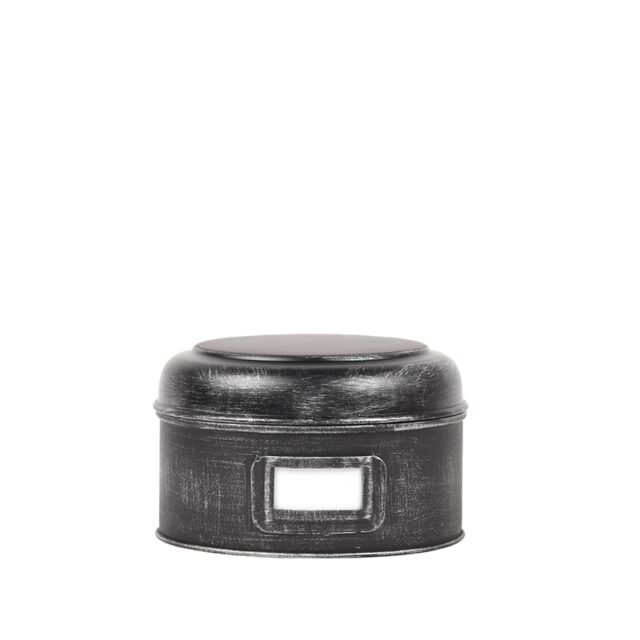 Opbergblik 8211 Zwart 8211 Metaal 8211 M 8211 18x18x10 Cm