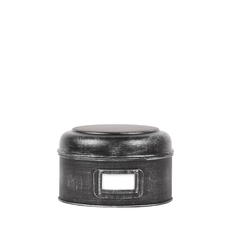 Opbergblik 8211 Zwart 8211 Metaal 8211 M 8211 18x18x10 Cm
