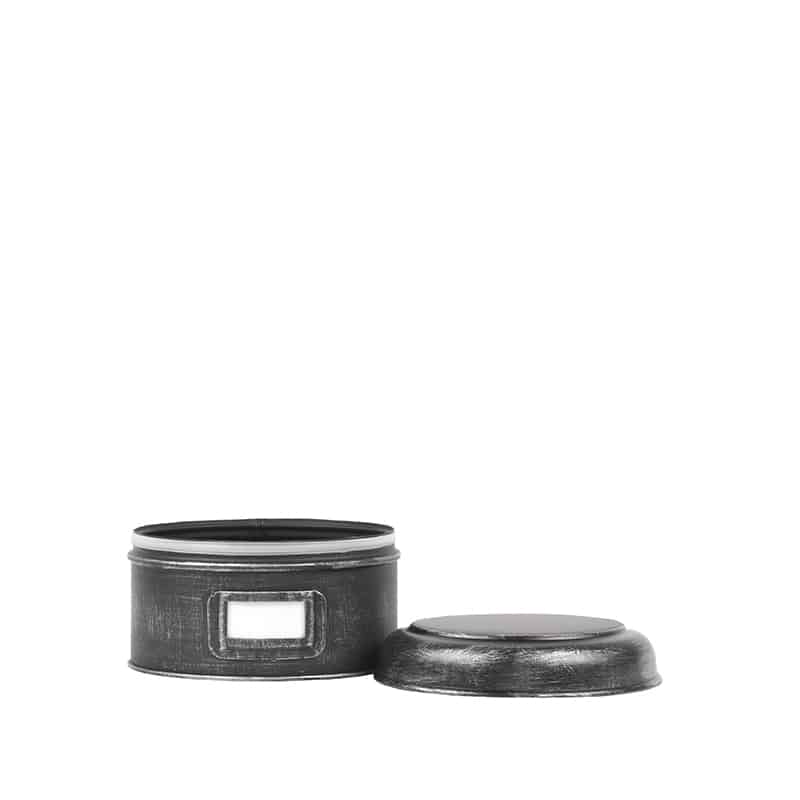 Opbergblik 8211 Zwart 8211 Metaal 8211 M 8211 18x18x10 Cm