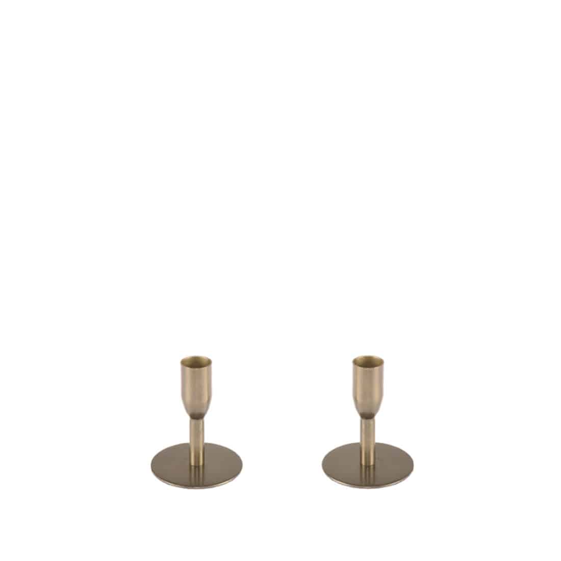 Kandelaars 8211 Antiek Goud 8211 Metaal