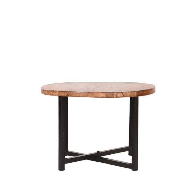 Label51 Bijzettafel Dex 8211 Rough 8211 Mangohout 8211 Rond 8211 60 Cm