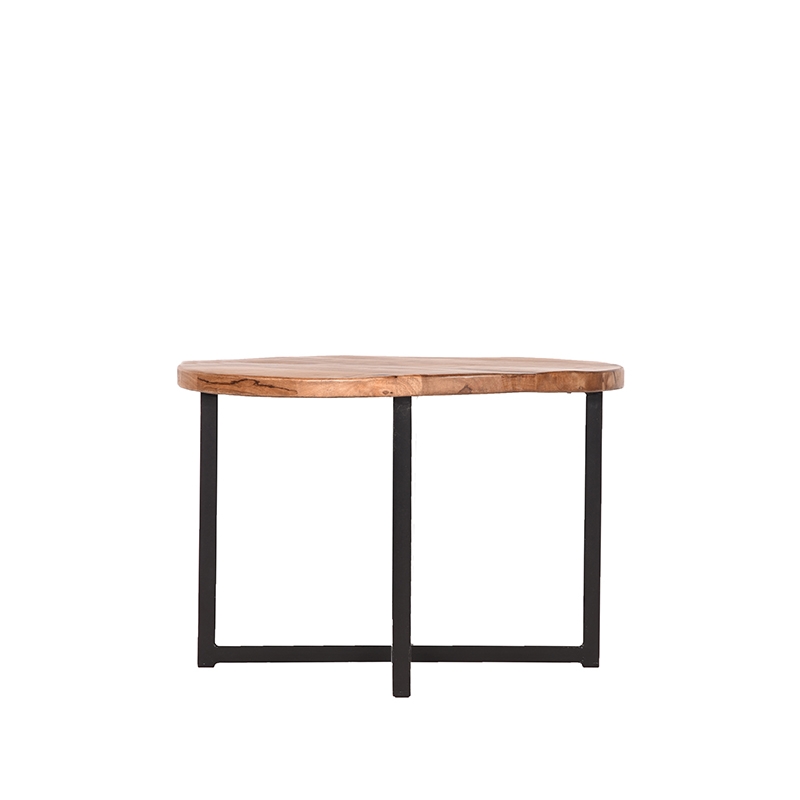 Label51 Bijzettafel Dex 8211 Rough 8211 Mangohout 8211 Rond 8211 60 Cm