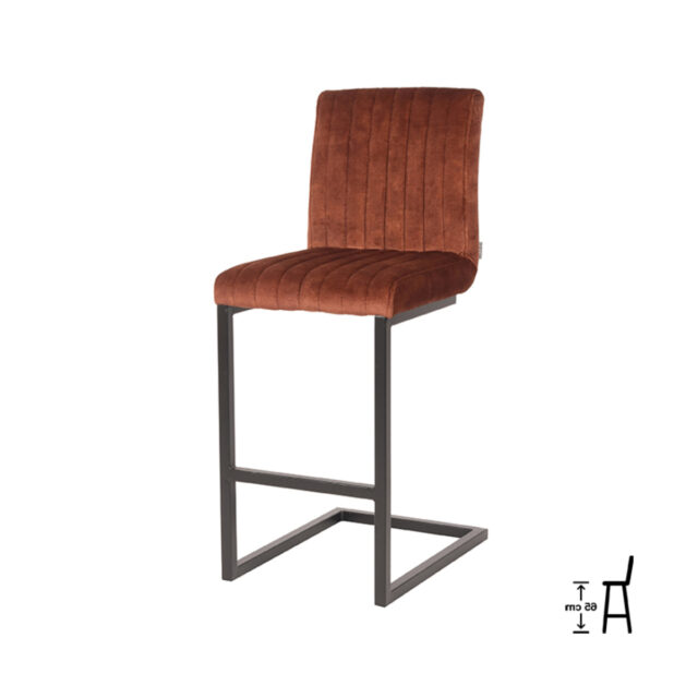 Barkruk Milo 8211 Rust 8211 Velours 8211 Zithoogte 65