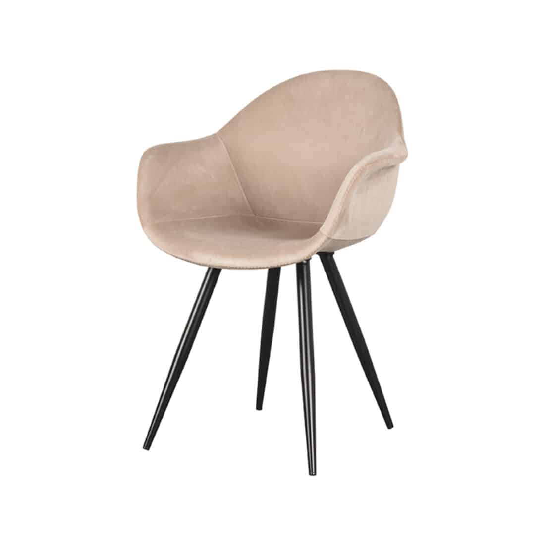 Eetkamerstoel Forli 8211 Zand 8211 Fluweel Minimale Bestelling 2 Stuks