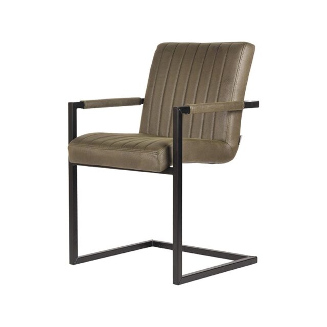 Eetkamerstoel Milo 8211 Army Green 8211 Microfiber Minimale Bestelling 2 Stuks