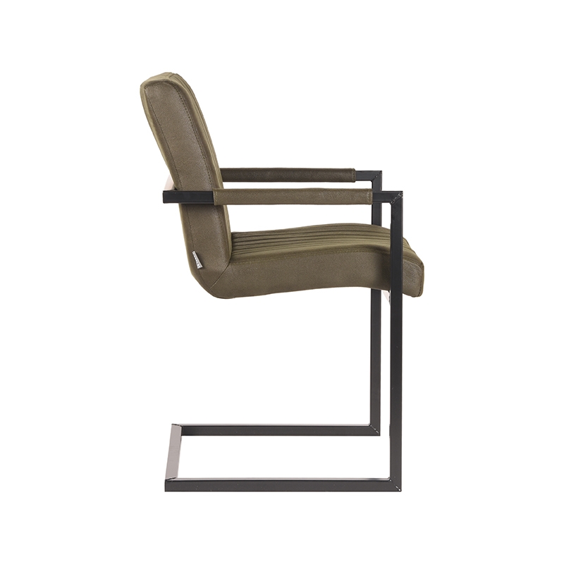 Eetkamerstoel Milo 8211 Army Green 8211 Microfiber Minimale Bestelling 2 Stuks