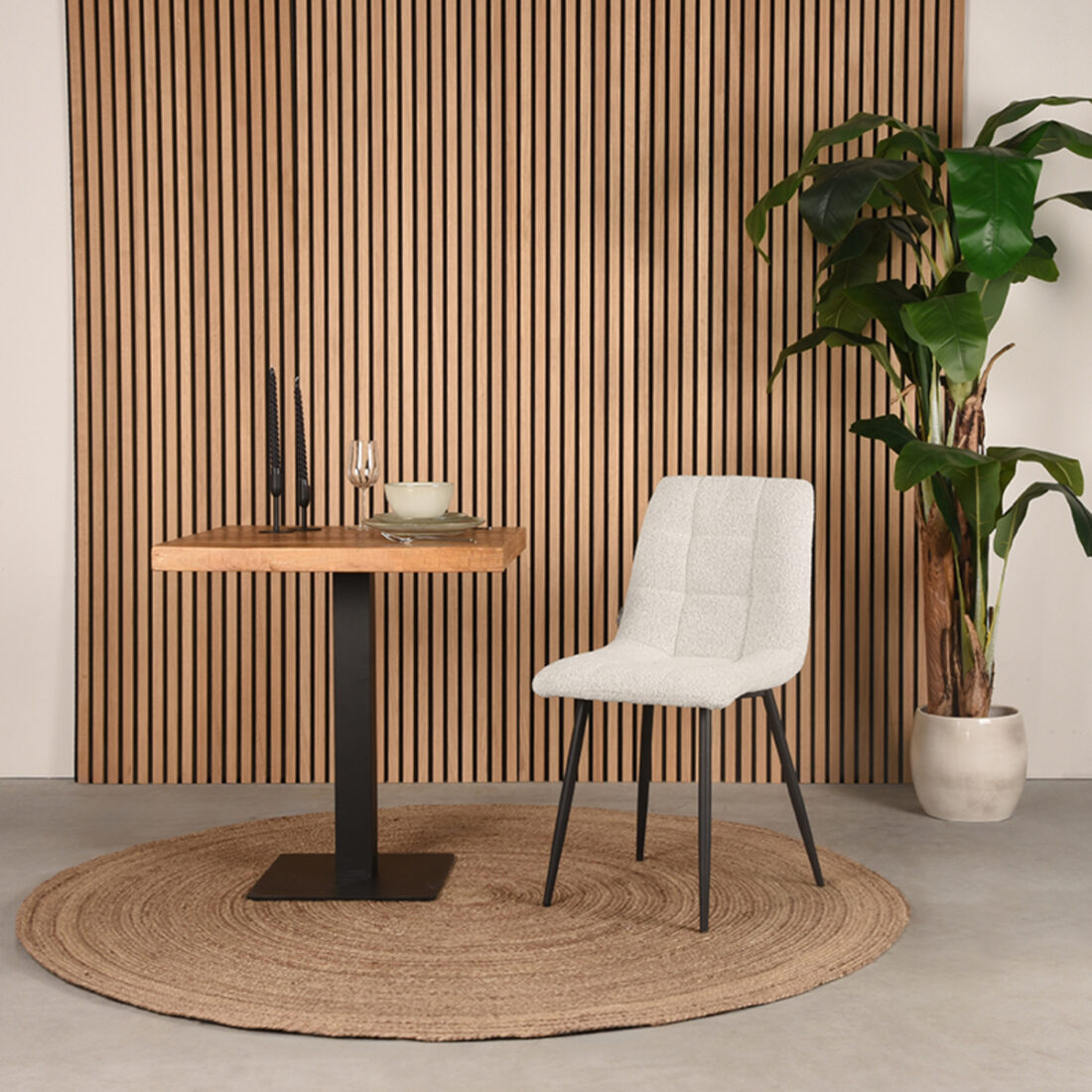 Eetkamerstoel Juul 8211 Naturel 8211 Boucle Minimale Bestelling 2 Stuks