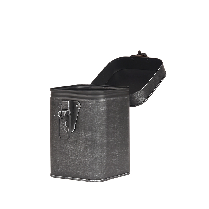 Opbergkist 8211 Antiek Grijs 8211 Metaal 8211 M 8211 12x12x17 Cm
