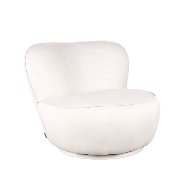 Label51 Fauteuil Bunny 8211 Crme 8211 Microfiber