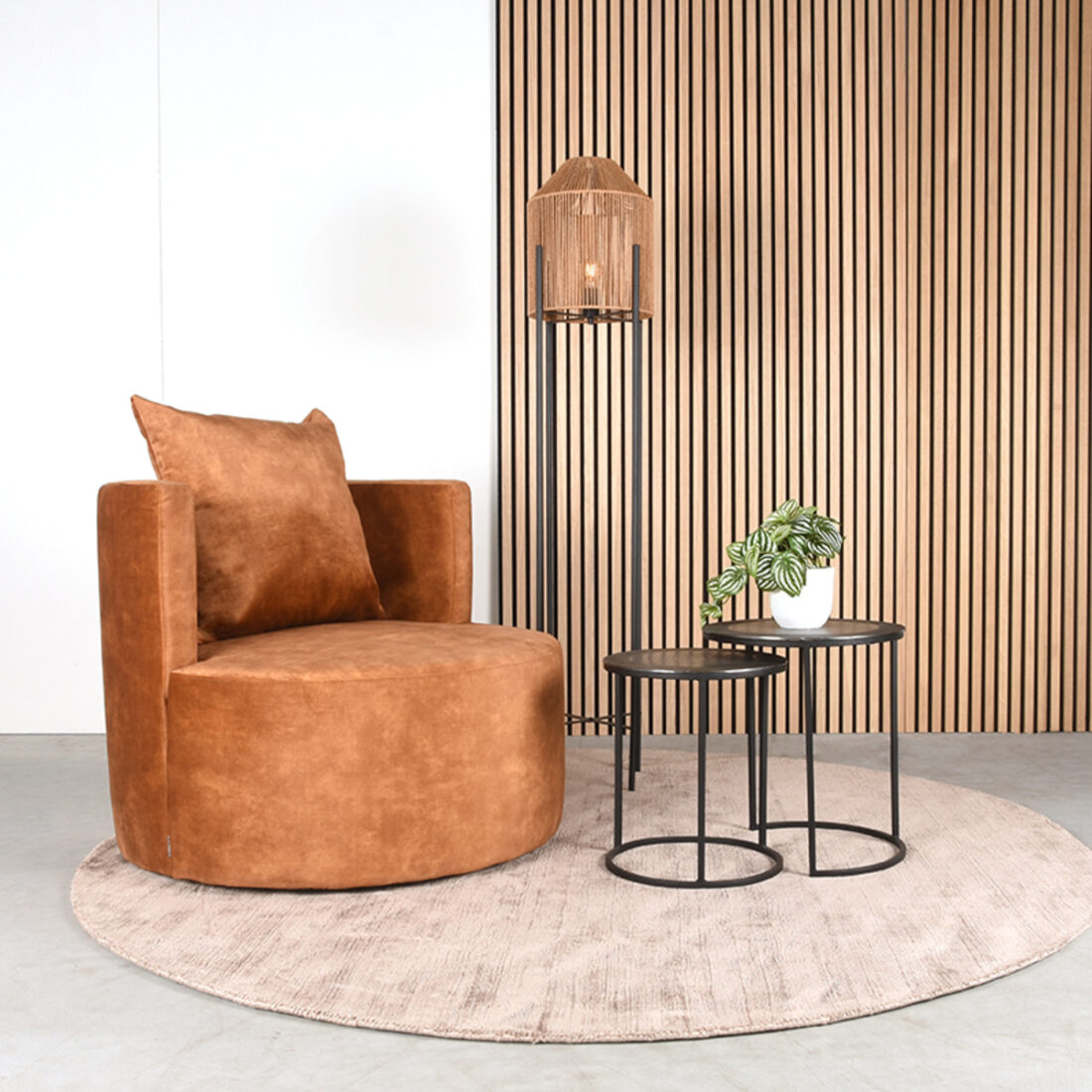 Fauteuil Evy 8211 Oker 8211 Velours