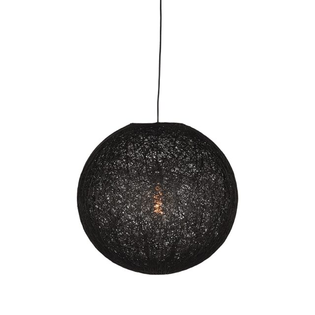 Label51 Hanglamp Twist 8211 Zwart 8211 Vlas 8211 M