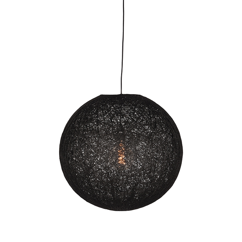 Label51 Hanglamp Twist 8211 Zwart 8211 Vlas 8211 M
