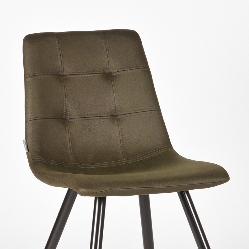 Eetkamerstoel Jay 8211 Army Green 8211 Microfiber Minimale Bestelling 2 Stuks