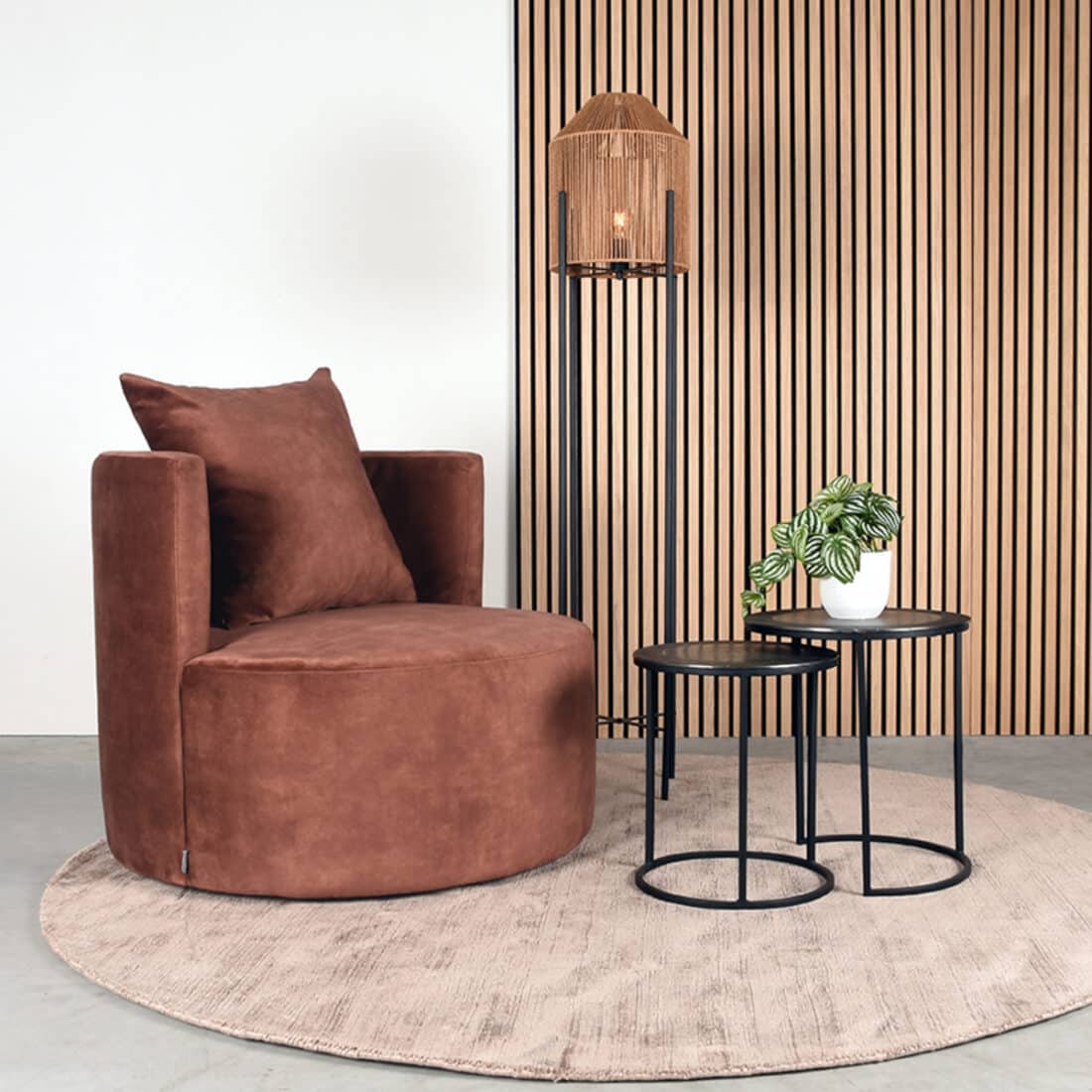 Fauteuil Evy 8211 Rust 8211 Velours