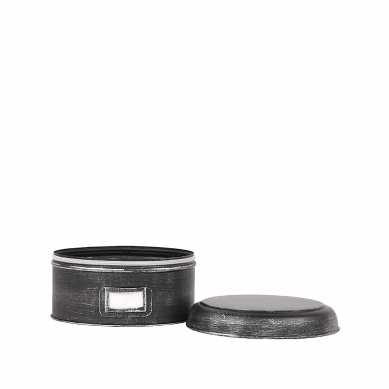 Opbergblik 8211 Zwart 8211 Metaal 8211 L 8211 22x22x12 Cm