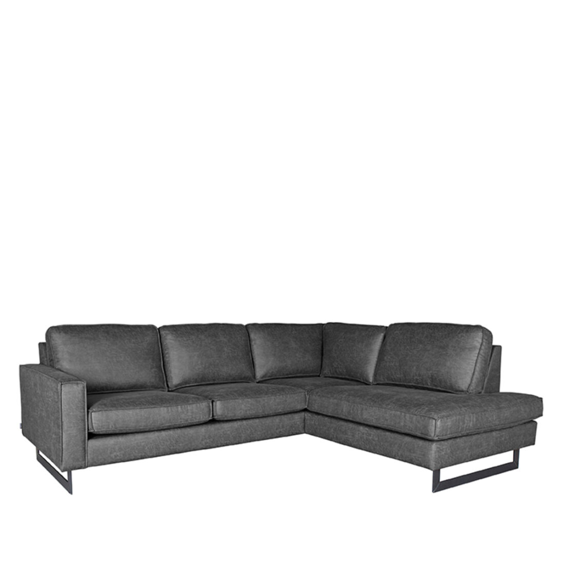 Label51 Hoekbank Arezzo 8211 Antraciet 8211 Microfiber 8211 2 Zits Ottomane