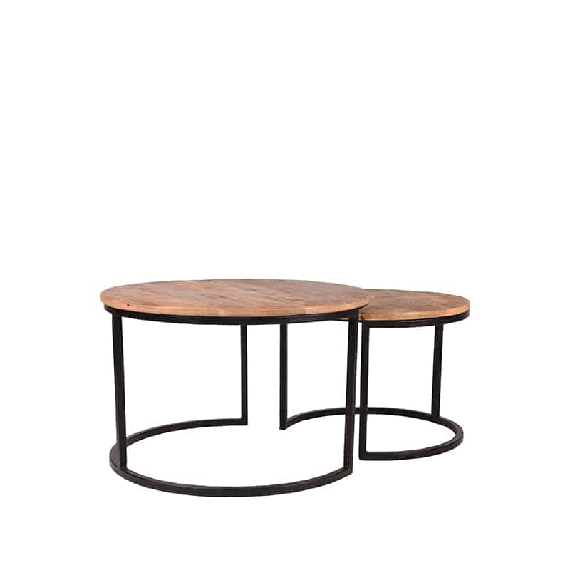 Label51 Salontafel Set Double 8211 Rough 8211 Mangohout