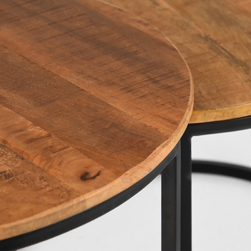 Label51 Salontafel Set Double 8211 Rough 8211 Mangohout