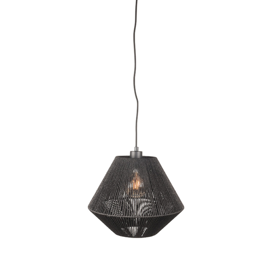 Label51 Hanglamp Ibiza 8211 Zwart 8211 Jute 8211 1 Lichts