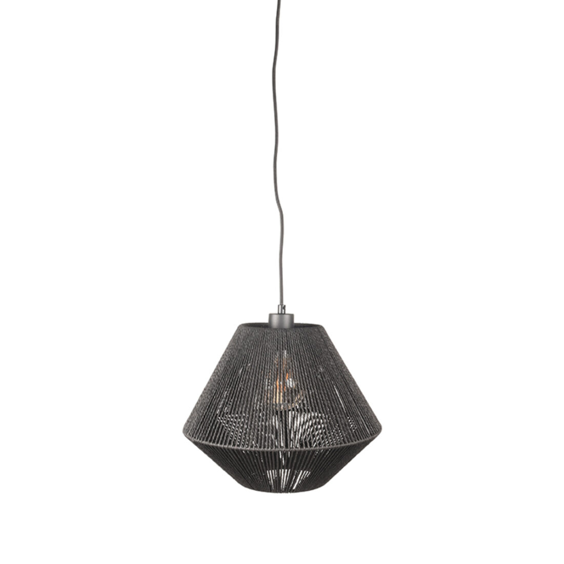 Label51 Hanglamp Ibiza 8211 Zwart 8211 Jute 8211 1 Lichts