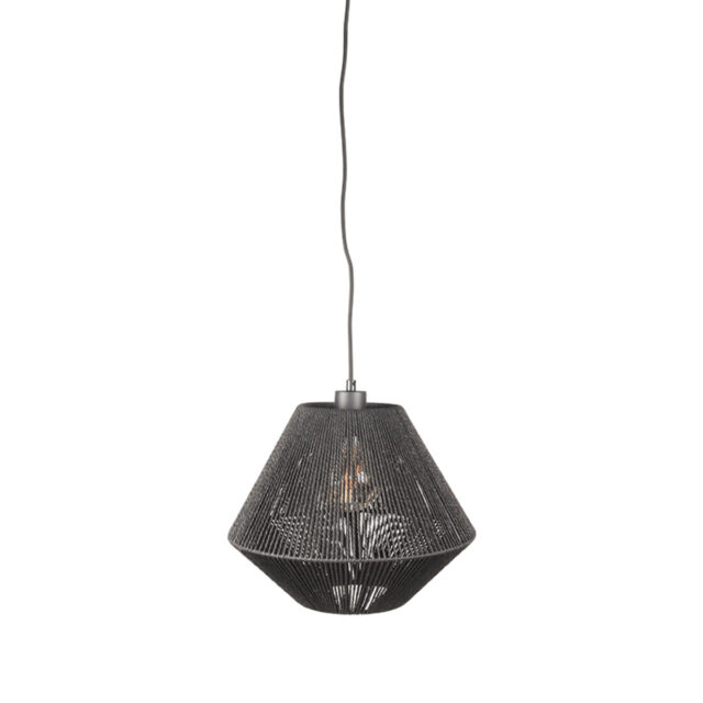 Label51 Hanglamp Ibiza 8211 Zwart 8211 Jute 8211 1 Lichts
