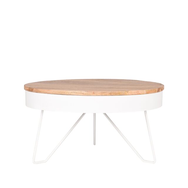 Label51 Salontafel Saran 8211 Wit 8211 Metaal 8211 Rond 8211 80 Cm