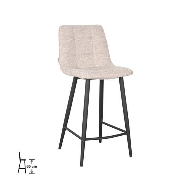 Barkruk Jelt 8211 Naturel 8211 Boucle 8211 Zithoogte 65