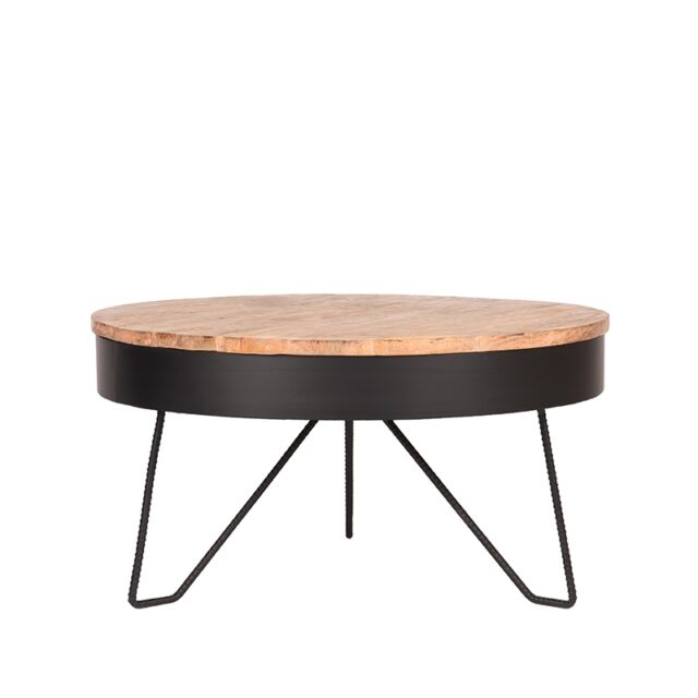 Label51 Salontafel Saran 8211 Zwart 8211 Metaal 8211 Rond 8211 80 Cm