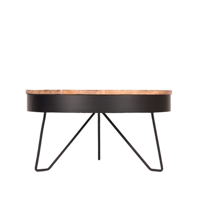 Label51 Salontafel Saran 8211 Zwart 8211 Metaal 8211 Rond 8211 80 Cm