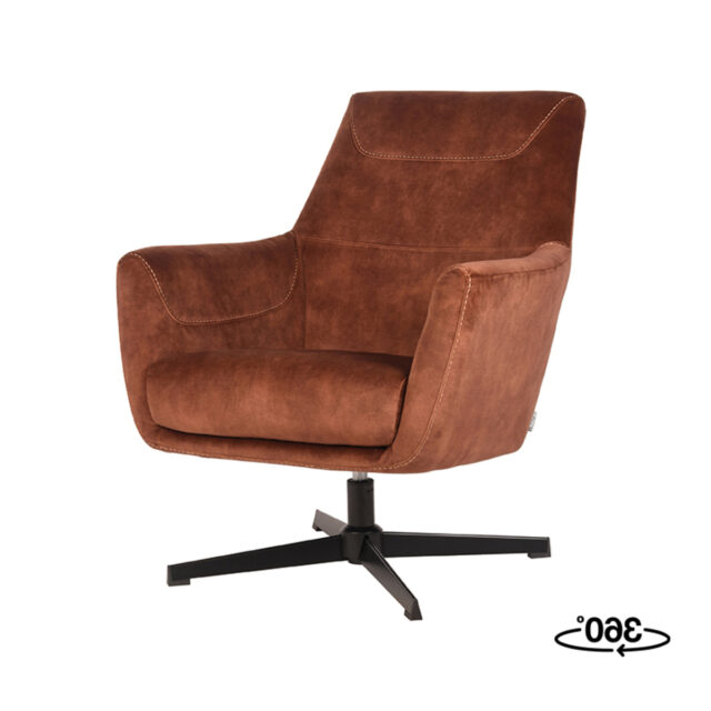 Fauteuil Toby 8211 Rust 8211 Velours