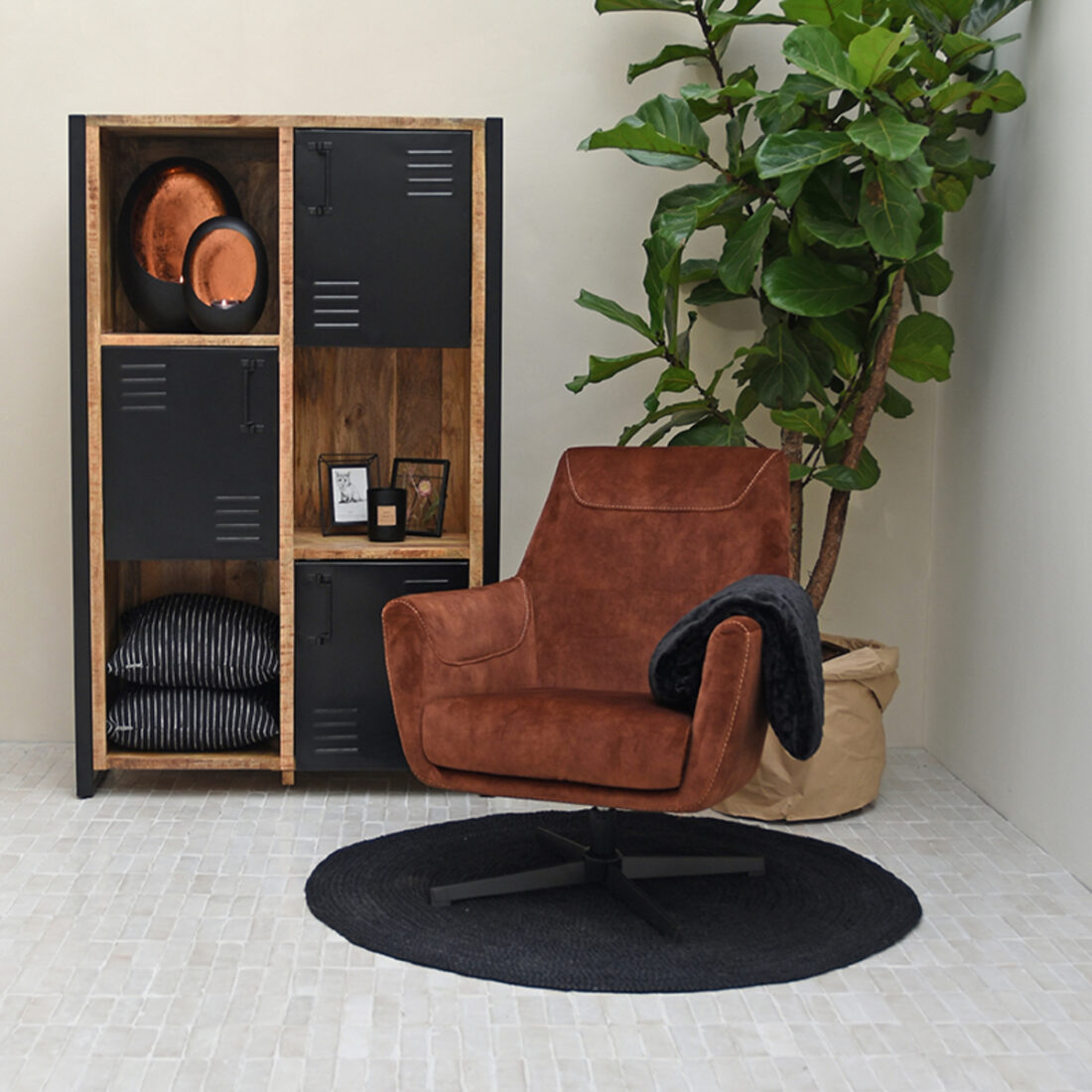 Fauteuil Toby 8211 Rust 8211 Velours