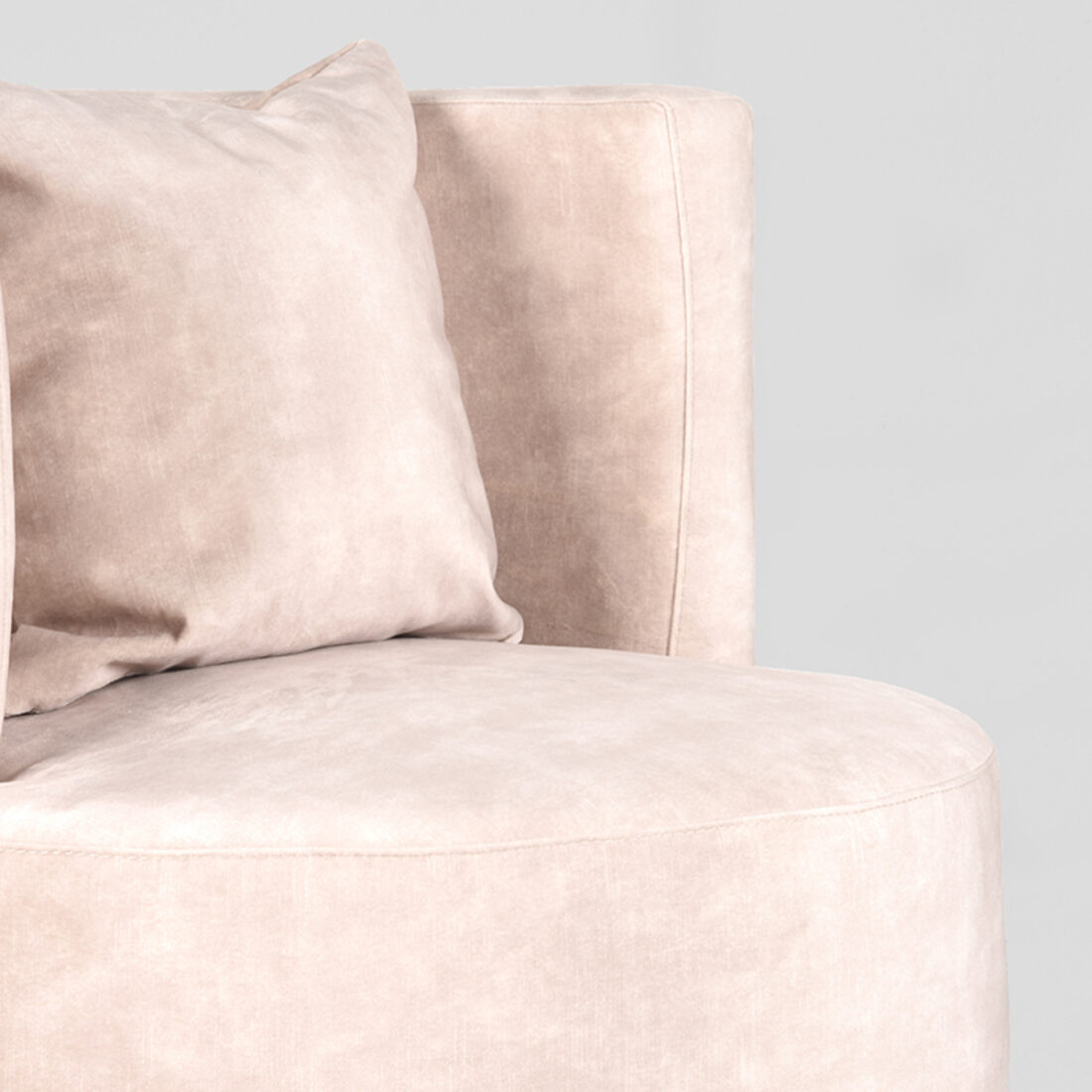 Fauteuil Evy 8211 Naturel 8211 Velours