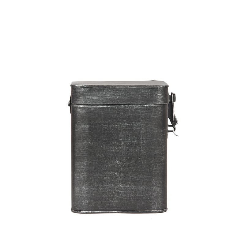 Opbergkist 8211 Antiek Grijs 8211 Metaal 8211 L 8211 15x16x19 Cm