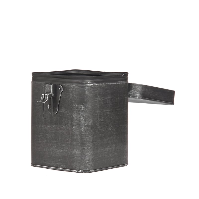 Opbergkist 8211 Antiek Grijs 8211 Metaal 8211 L 8211 15x16x19 Cm