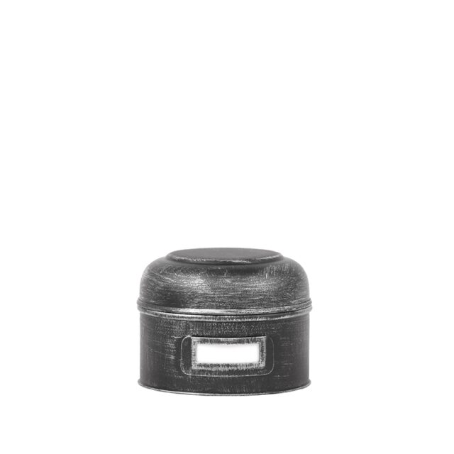 Opbergblik 8211 Zwart 8211 Metaal 8211 S 13x13x10 Cm