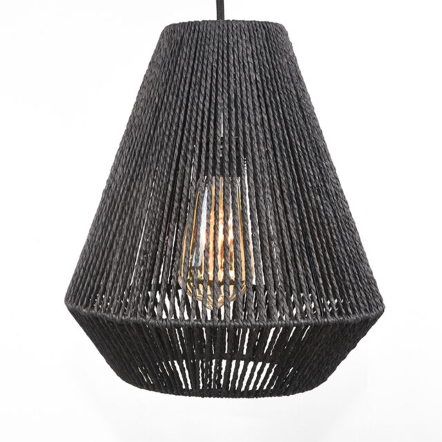 Label51 Hanglamp Ibiza 8211 Zwart 8211 Jute 8211 2 Lichts